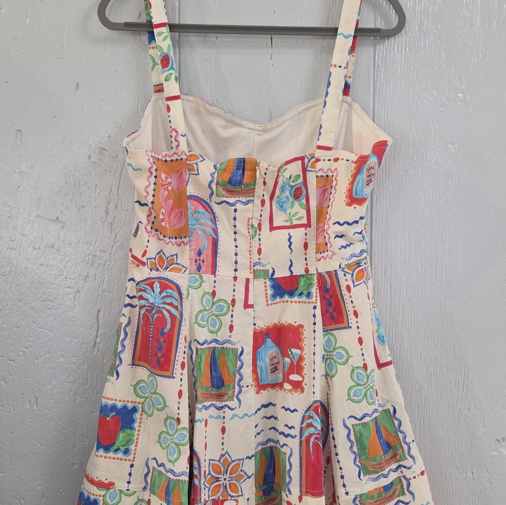 Avec Les Filles Colorful Floral Dress NWT - Picture 6 of 12